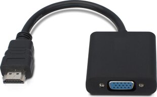 Adapter AV MicroConnect HDMI - D-Sub (VGA) czarny (HDMVGA1B) kaina ir informacija | Adapteriai, USB šakotuvai | pigu.lt