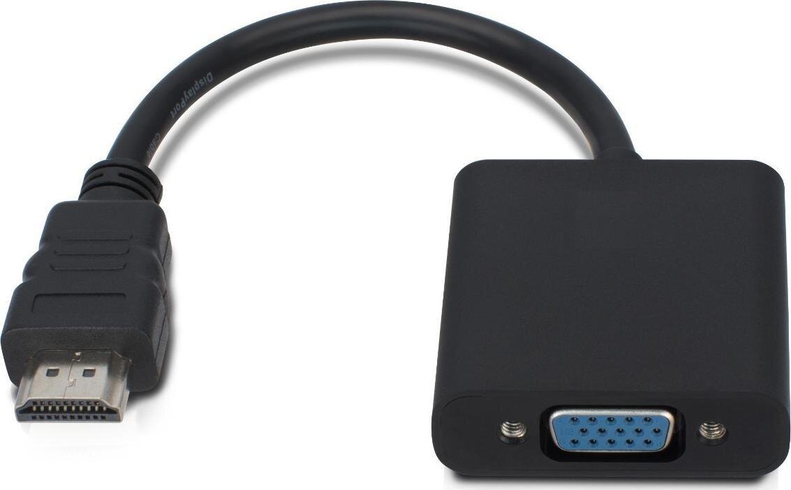 Adapter AV MicroConnect HDMI - D-Sub (VGA) czarny (HDMVGA1B) kaina ir informacija | Adapteriai, USB šakotuvai | pigu.lt