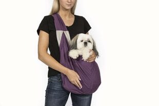 Sulankstomas pilkai violetinės spalvos šunų transportavimo krepšys kaina ir informacija | Transportavimo narvai, krepšiai | pigu.lt