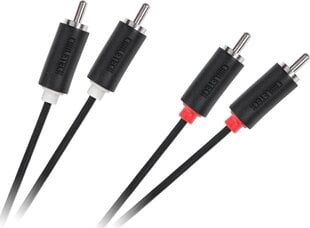 Kabelis Cabletech RCA (Cinch) x2 - RCA (Cinch) x2 5m juodas (KPO3954-5) kaina ir informacija | Kabeliai ir laidai | pigu.lt