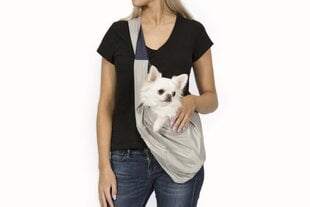 Sulankstomas pilkai juodos spalvos šunų transportavimo krepšys kaina ir informacija | Transportavimo narvai, krepšiai | pigu.lt