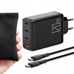 Зарядное устройство для телефона Mcdodo, GaN, быстрое, USB-C/ USB, 4 порта, 120 Вт, кабель USB-C, CH-0771 цена и информация | Зарядные устройства для телефонов | pigu.lt