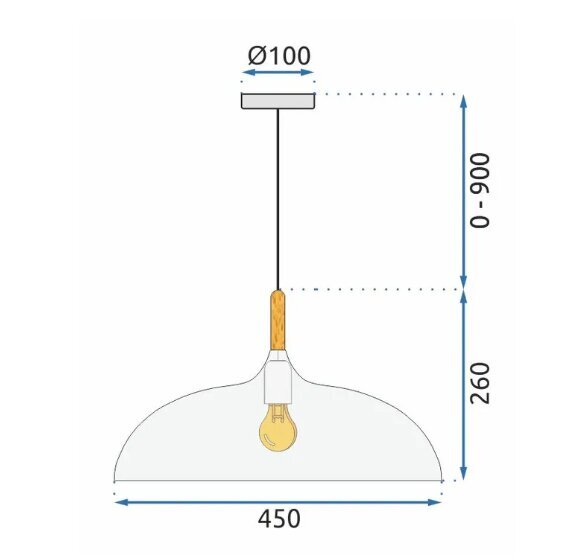 Pakabinamas šviestuvas Anzo, juodas цена и информация | Pakabinami šviestuvai | pigu.lt