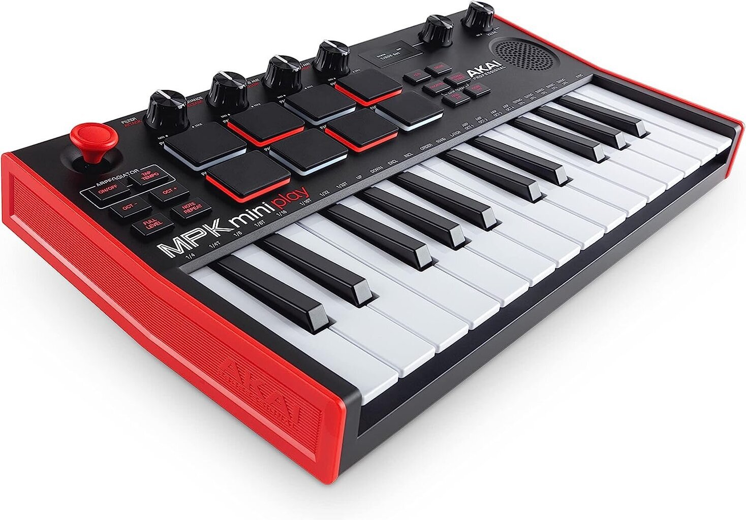 Akai Professional MPK Mini Play Mk3 - MIDI -контроллер клавиатуры со  встроенными громкоговорителями и звуками, динамической клавиатурой,  прокладками MPC и программным обеспечением цена | pigu.lt