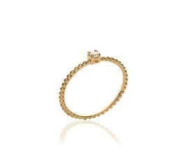 Кольцо с золотым покрытием 750°,  ⌀ 15.5, произведено во Франции цена и информация | Кольцо | pigu.lt