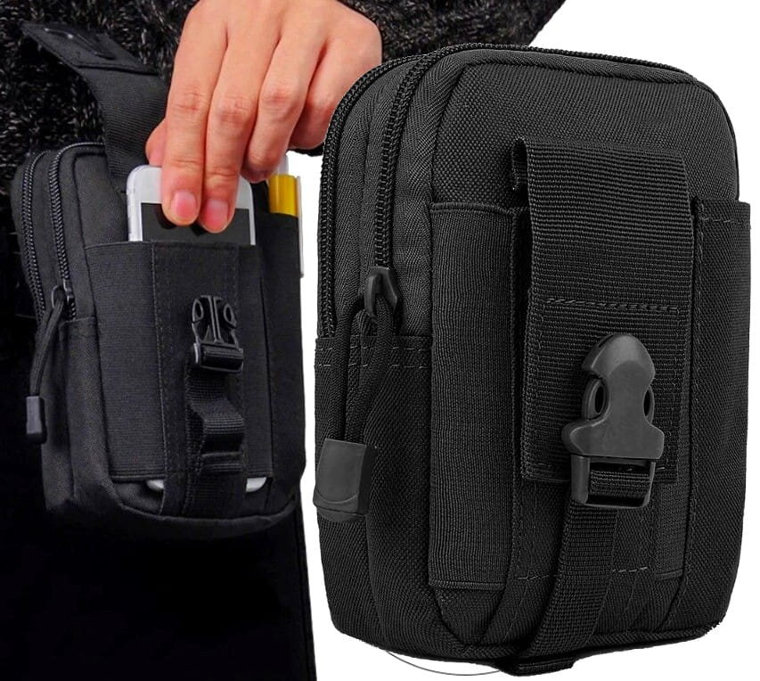 Vyriškas juosmens krepšys R30, juoda kaina ir informacija | Vyriškos rankinės | pigu.lt