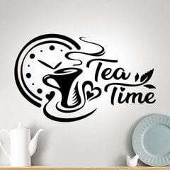 Наклейка на стену "Tea time" в стиле Алисы в стране чудес, наклейка на кухню, стену офиса, гостиной, кафэ или ресторана цена и информация | Интерьерные наклейки | pigu.lt