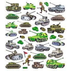 Lipdukai Tankai, 33 vnt. kaina ir informacija | Lavinamieji žaislai | pigu.lt