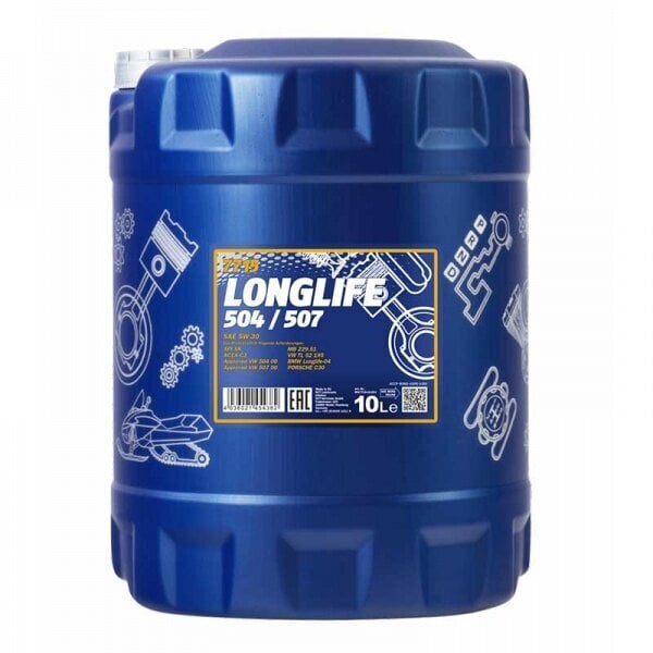 Mannol Longlife 504/507 sintetinė variklinė alyva 5W-30 7715, 10L kaina ir informacija | Variklinės alyvos | pigu.lt