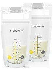 Pieno laikymo maišeliai, 25 vnt. 180 ml. Medela цена и информация | Детская посуда, контейнеры для молока и еды | pigu.lt