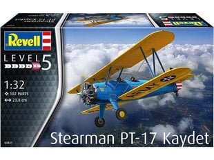 Сборная пластиковая модель Revell - Stearman PT-17 Kaydet, 1/32, 03837 цена и информация | Конструкторы и кубики | pigu.lt