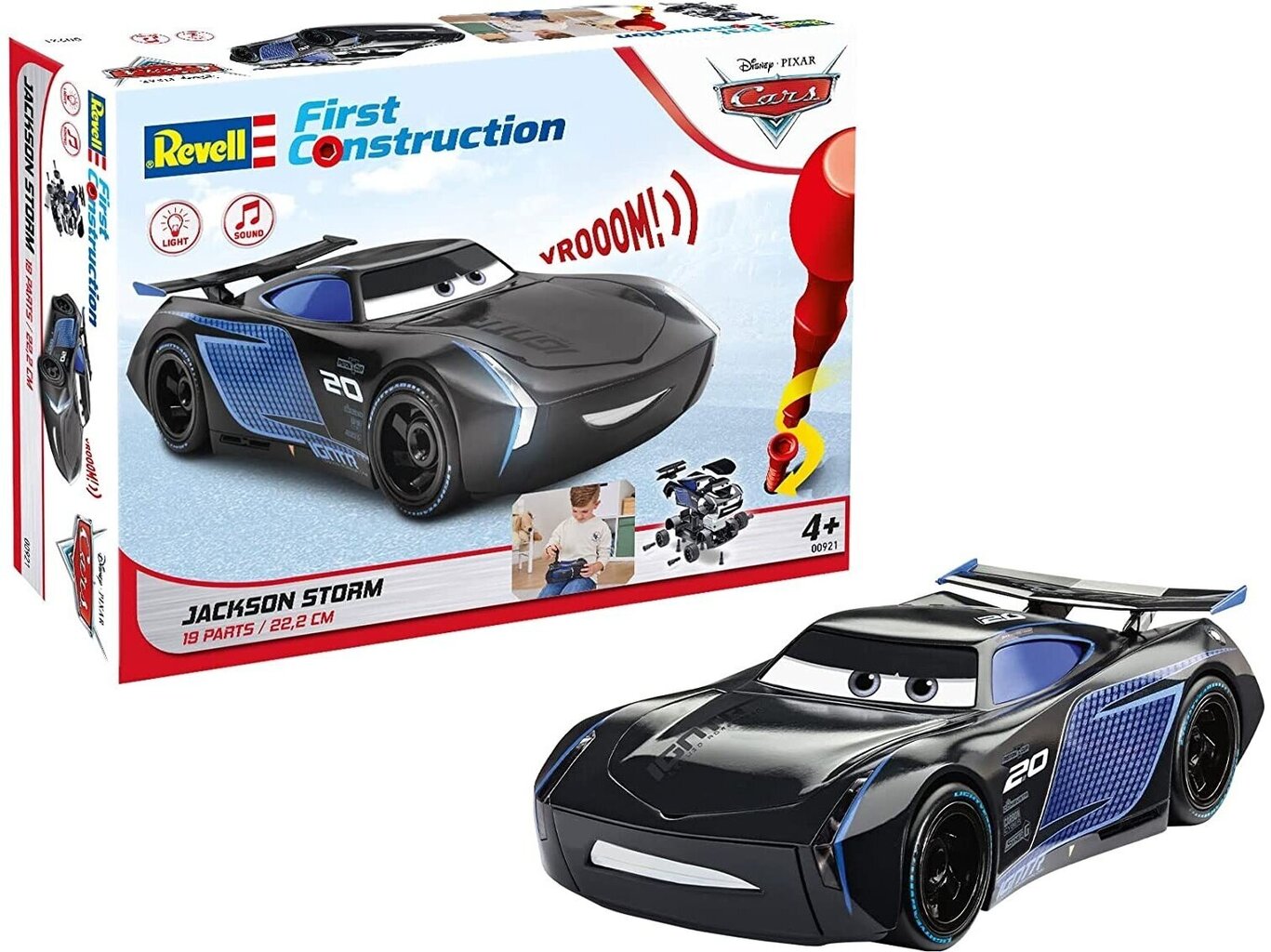 Сборная пластиковая модель Revell - First Construction Jackson Storm Disney  Cars Auto mit Licht & Sound, 1/20, 00921 цена | pigu.lt