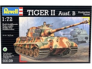 Сборная пластиковая модель Revell - Tiger II Ausf. B Production Turret, 1/72, 03129 цена и информация | Конструкторы и кубики | pigu.lt