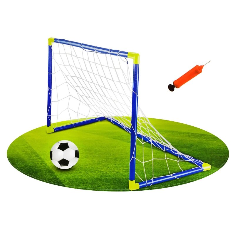 Futbolo vartai su kamuoliu ir pompa, 75 vnt цена и информация | Lavinamieji žaislai | pigu.lt