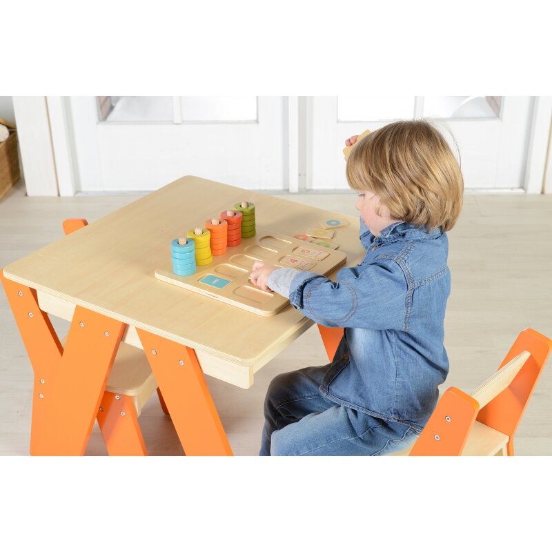 Medinis spalvų ir skaičių rūšiuoklis цена и информация | Žaislai kūdikiams | pigu.lt
