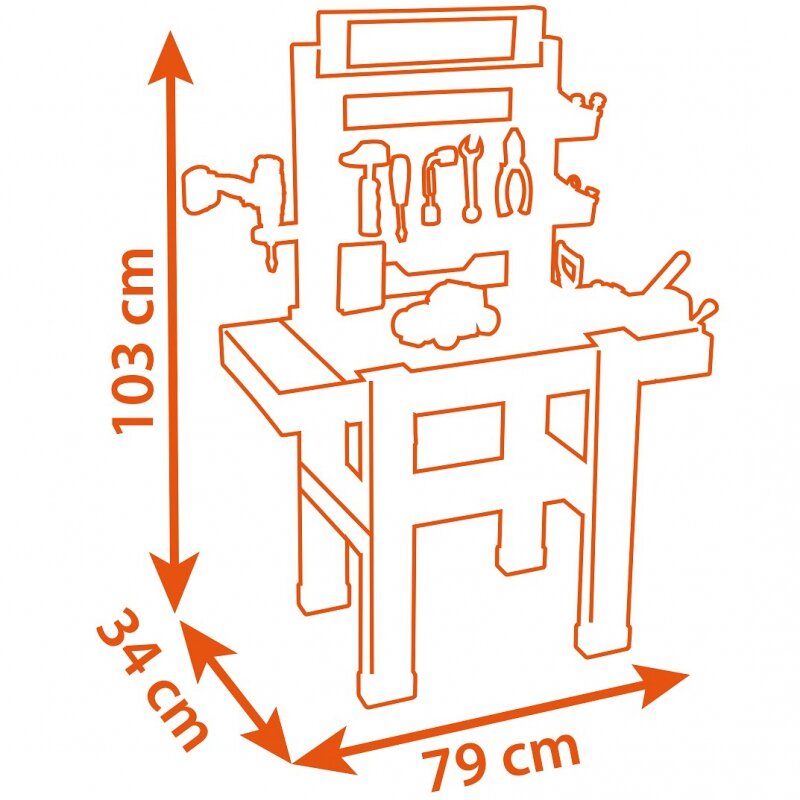 Staliaus įrankių rinkinys Smoby Black & Decker kaina ir informacija | Žaislai berniukams | pigu.lt