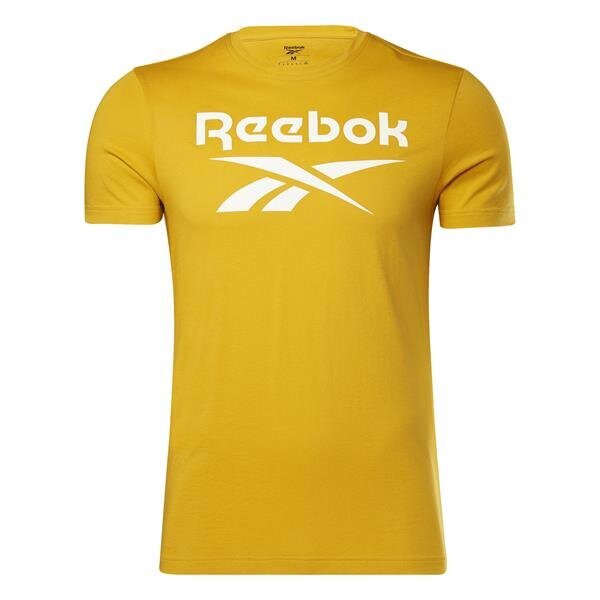 Marškinėliai vyrams Reebok hj9967, geltoni kaina ir informacija | Vyriški marškinėliai | pigu.lt