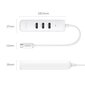 Ugreen 4-in-1 USB HUB Type C - 3x USB Type A 3.1 Gen 1 + RJ45 PD white (CM416 50620) kaina ir informacija | Adapteriai, USB šakotuvai | pigu.lt