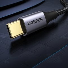 Ugreen US187 USB3.0 A/M to USB-C/M 1M Cable with Dark Gray Aluminum Sheath Black цена и информация | Кабели для телефонов | pigu.lt