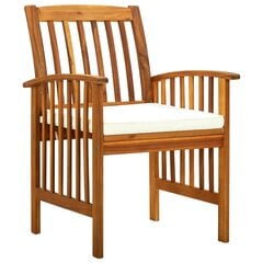 Sodo valgomojo kėdės su pagalvėlėmis, 4vnt., akacijos masyvas kaina ir informacija | Lauko kėdės, foteliai, pufai | pigu.lt