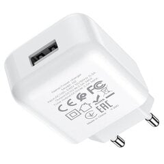 HOCO kelioninis įkroviklis USB + laidas Lightning 8 kontaktų 2A N2 Vigor baltas kaina ir informacija | Krovikliai telefonams | pigu.lt