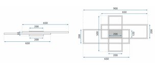 Modernus LED lubinis šviestuvas + PILOTAS WHITE APP660 цена и информация | Люстры | pigu.lt