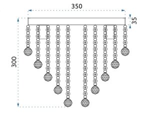 Krištolinis lubinis šviestuvas "Plafond APP514-5C Cristal цена и информация | Подвесной светильник | pigu.lt