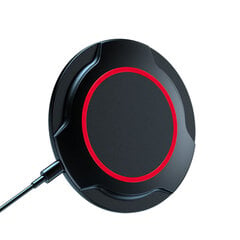 Беспроводное индукционное зарядное устройство QI Universal Fast Charge Magnetic - C02 UFO, 15W, чёрное  цена и информация | Зарядные устройства для телефонов | pigu.lt