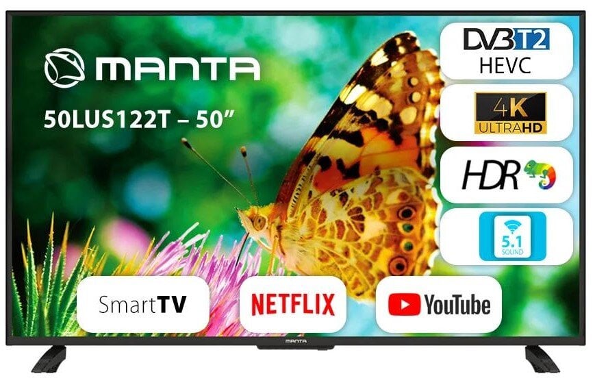 Manta 50LUS122T цена и информация | Televizoriai | pigu.lt