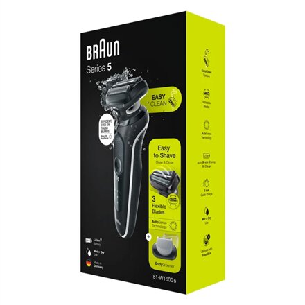 Braun Series 5 51-W1600s AutoSense kaina ir informacija | Barzdaskutės | pigu.lt