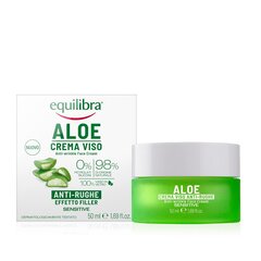 Veido kremas nuo raukšlių Equilibra Aloe Anti-Wrinkle Face Cream, 50ml kaina ir informacija | Veido kremai | pigu.lt