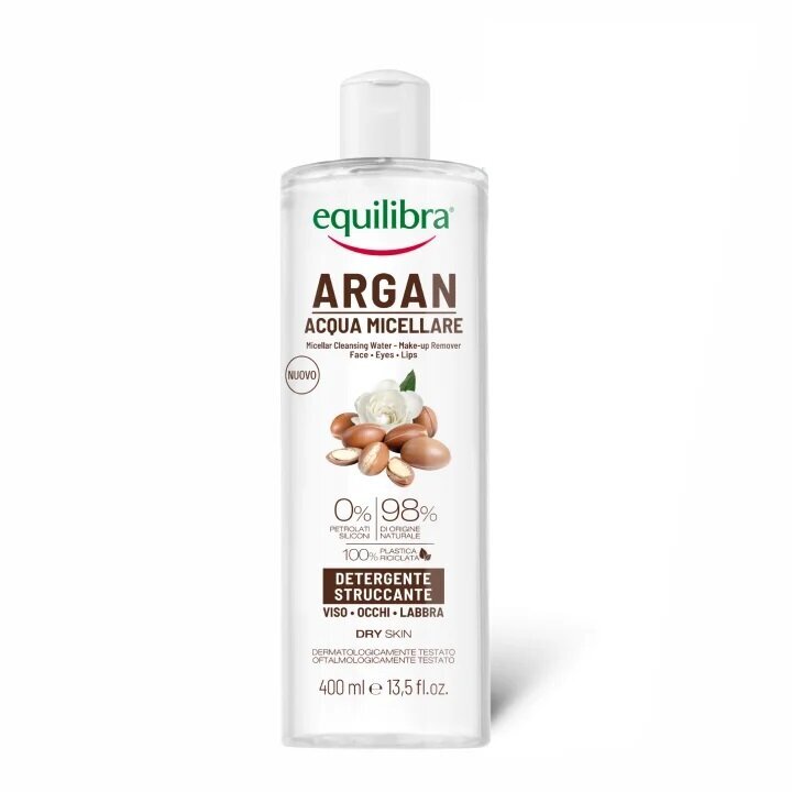 Micelinis vanduo sausai odai Equilibra Argan, 400ml kaina ir informacija | Veido prausikliai, valikliai | pigu.lt