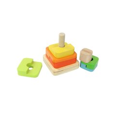 Деревянная головоломка - пирамидка Masterkidz цена и информация | Игрушки для малышей | pigu.lt