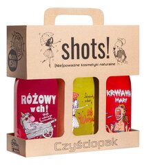 Dušo želė rinkinys Shots: rožinė moteriška 500 ml + geltona moteriška 500 ml + raudona moterims 500 ml kaina ir informacija | Dušo želė, aliejai | pigu.lt