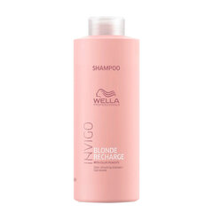 Maitinamasis plaukų šampūnas Wella Professionals Invigo Blonde Recharge Shampoo, 1000ml kaina ir informacija | Šampūnai | pigu.lt