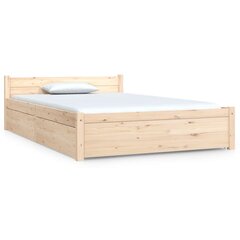 Каркас кровати с ящиками, 120x190 см цена и информация | Кровати | pigu.lt