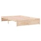 Lovos rėmas, 120x190cm, medienos masyvas, dvivietis kaina ir informacija | Lovos | pigu.lt