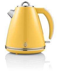 Электрический чайник Swan SK19020YELN 1,5 л, 3000 Вт, желтый цена и информация | Электрочайники | pigu.lt