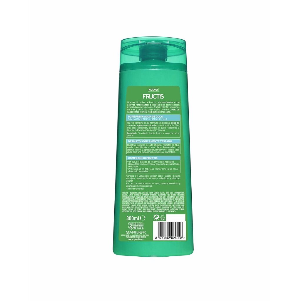 Stiprinantis šampūnas Garnier Fructis Pure Fresh, 300 ml kaina ir informacija | Šampūnai | pigu.lt