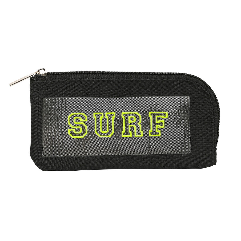 Mokyklinis dėklas Safta Surf Juoda (23 x 11 x 1 cm) kaina ir informacija | Kanceliarinės prekės | pigu.lt