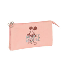 Mokyklinis dėklas Mickey Mouse Clubhouse Cotton Rožinė (22 x 12 x 3 cm) kaina ir informacija | Kanceliarinės prekės | pigu.lt