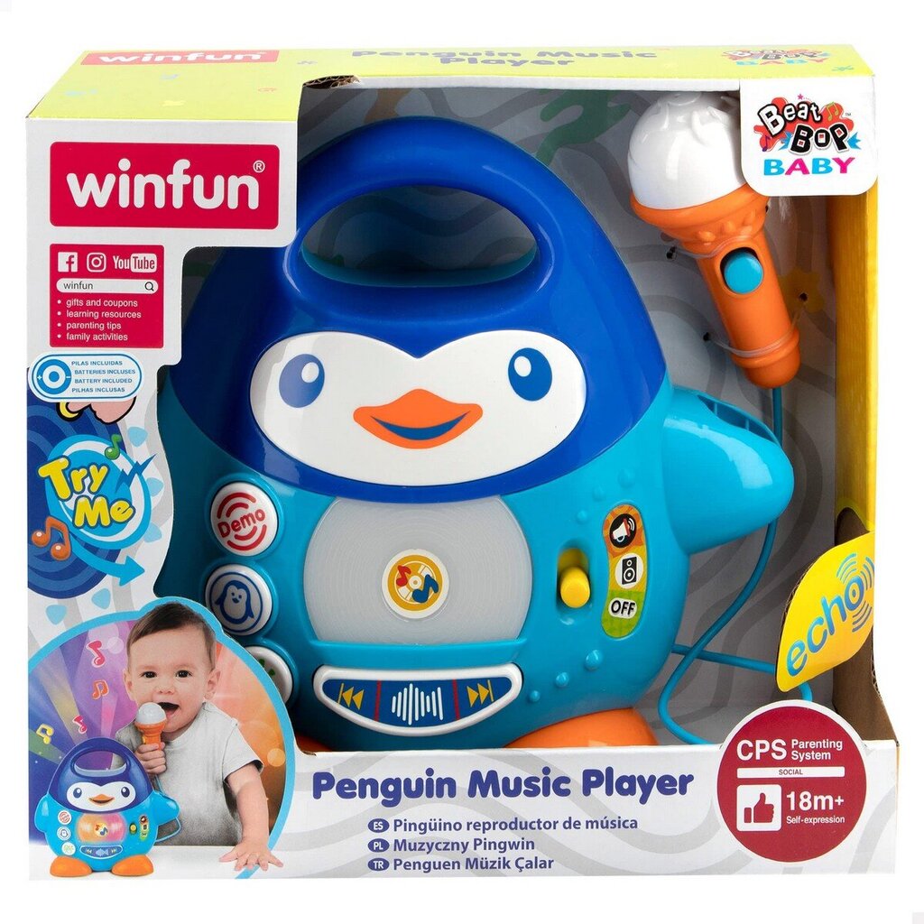 Mikrofonas Bigbuy Kids Penguin Music Player kaina ir informacija | Lavinamieji žaislai | pigu.lt
