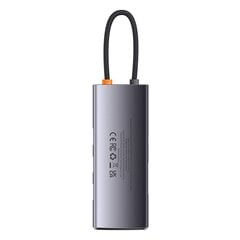 Hub 6in1 Baseus Metal Gleam Series, USB-C to 3x USB 3.0 + USB-C PD + microSD/SD kaina ir informacija | Adapteriai, USB šakotuvai | pigu.lt