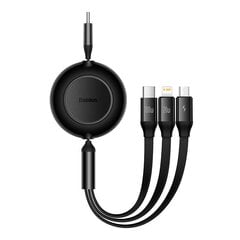 Baseus Bright Mirror 4, USB-C 3-in-1 cable for micro USB / USB-C / Lightning 100W / 3.5A 1.1m (Black) цена и информация | Кабели для телефонов | pigu.lt
