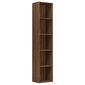 Spintelė knygoms, ruda ąžuolo, 40x30x189cm, apdirbta mediena kaina ir informacija | Lentynos | pigu.lt