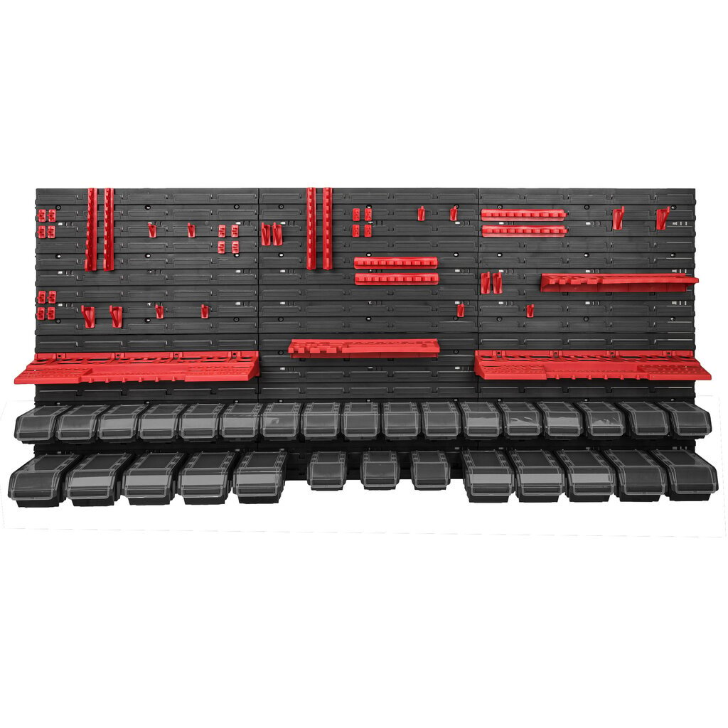 Sienelė įrankiams su įvairiomis lentynomis 178 x 78 cm kaina ir informacija | Įrankių dėžės, laikikliai | pigu.lt