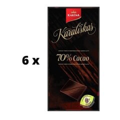 Šokoladas Karališkas, 70% Cocao, 100 g x 6 vnt. kaina ir informacija | Saldumynai | pigu.lt