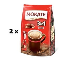 Кофейный напиток МОКАТЭ 3в1 Классик, в пакете 10 х 17 г х 2 шт. упаковка цена и информация | Кофе, какао | pigu.lt
