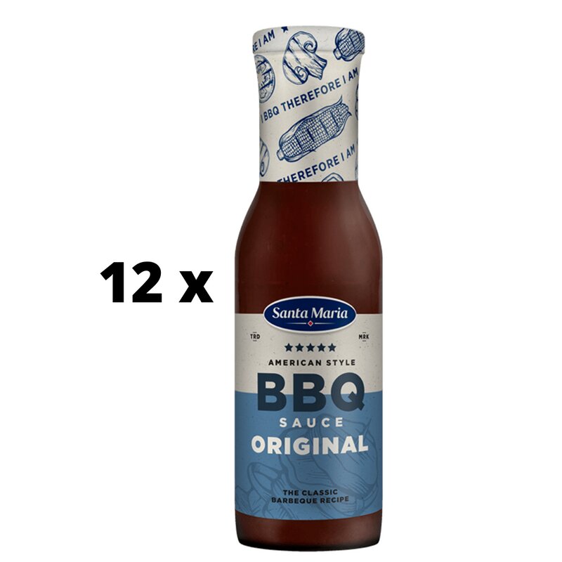 BBQ padažas klasikinis Santa Maria, 355 g x 12 vnt. kaina ir informacija | Padažai | pigu.lt