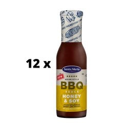 BBQ padažas Santa Maria, su medumi ir soja, 350 g x 12 vnt. kaina ir informacija | Padažai | pigu.lt